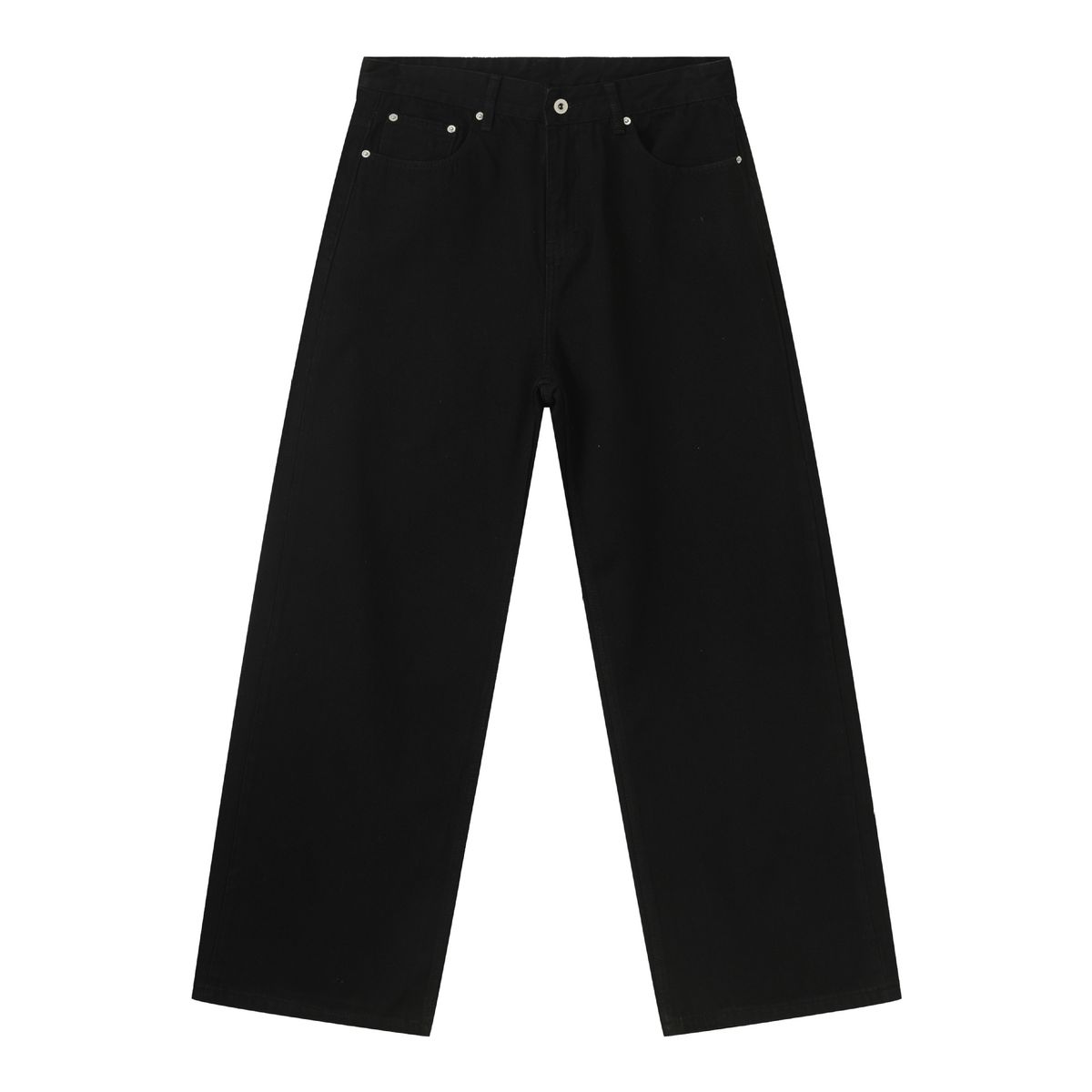 Men's Wide Leg Straight Denim Pants High-Quality Ykk Zipper Casual Trousers Breathable Cotton Blend Washed_viptrois.com