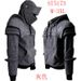 Pure 2024 Autumn Winter Solid Color Men's Retro Elbow Pads Drawstring Face Mask Knight Hoodie Jacket Men ST5173_viptrois.com