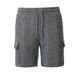 Men's Heavyweight Solid Color Cable Knit Jacquard Casual Shorts European Style For Spring And Summer_viptrois.com