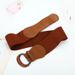 Waist Fashion Dress Women's Leather Buckle Animal Print Elastic Wide Belt_viptrois.com