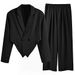Men's Clothing Autumn Men's New Loose Long Sleeved Novel Lapel Small Suit Straight Trousers Men's Casual Two Piece Suit_viptrois.com