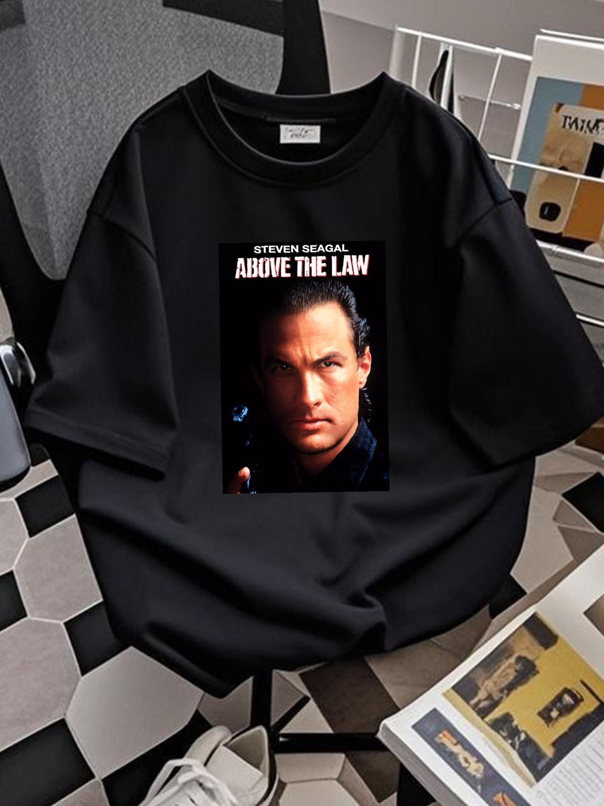 Above The Law Steven Segal 80's Action Movie T Shirt Soft Slightly Designer Clothes Versatile Unisex Stretched Streetwear Casual Breathable_viptrois.com