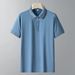 Men's Clothing New Style Ice Silk Short Sleeved Polo Shirt Men's Quick Drying Solid Color Lapel T Shirt Mesh Breathable Polo Shirt_viptrois.com