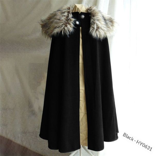 Pulse In Stock European And American Cross-Border Men's Wool Coat Retro Solid Color Steampunk Cape Cloak Jacket W11_viptrois.com