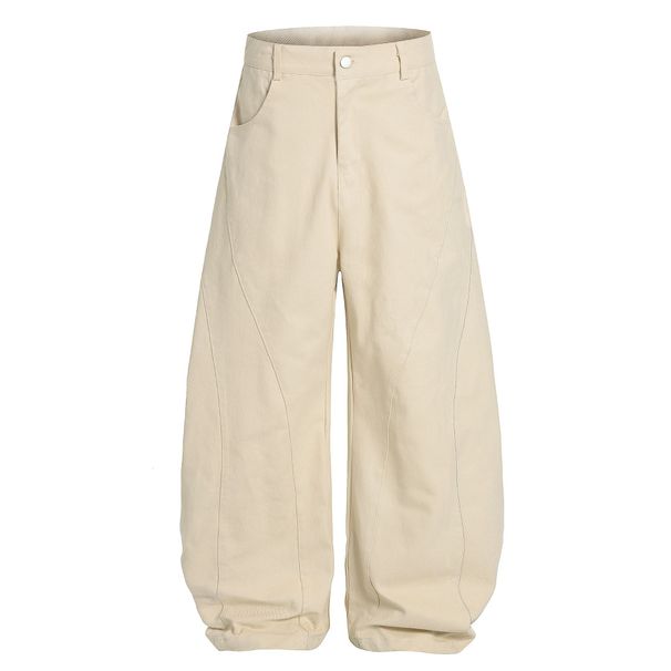 New 2025 Solid Color Men's Casual With Embroidery Decoration, Non-Iron Cotton Long Pants, Mid-Waist Pants_viptrois.com