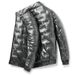 Men's Solid Hooded Down Coat Glossy Fabric Winter Coat Zip-up Puffer Jacket Long Sleeve Elastic Cuff Warmer Coat Men Clothes_viptrois.com