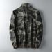 Loom Foreign Trade Overstock Men's Cut Label Cowhide Stand Collar Cardigan Camouflage Sweatshirt Spring Autumn Style European_viptrois.com