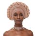 2024 New African Heavy Industry Powdered Layered Straps And Braids AutoGele Wedding Party African Bun_viptrois.com