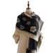 Women's Scarves Classic Explosions Camellia Cashmere Scarf All-match Thickened Warm Scarf Shawl Small _viptrois.com