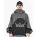 2026 Autumn Winter New Trendy Brand Three-Dimensional Foam Color Block Sweatshirt Fleece Lined_viptrois.com