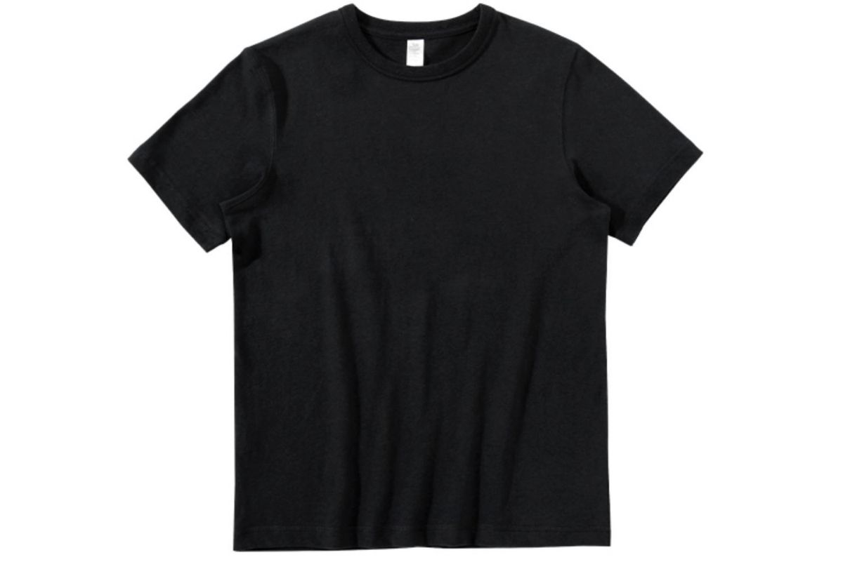 230G Pure Cotton White Short Sleeve T-Shirt For Women, Ins Trend, Unisex Heavyweight Non-See-Through Round Neck Solid_viptrois.com