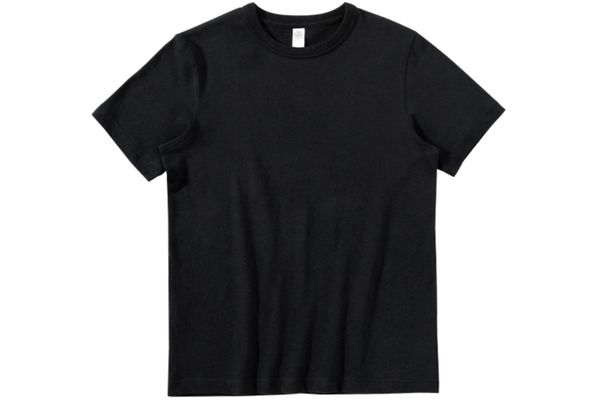 230G Pure Cotton White Short Sleeve T-Shirt For Women, Ins Trend, Unisex Heavyweight Non-See-Through Round Neck Solid_viptrois.com