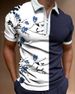 2025d 20253D Digital Print Turn-down Collar Zipper Men's Polo Shirt_viptrois.com
