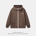 Monochrome Man- Color-Block Zipper Woolen Hooded Sweatshirt Autumn American Retro Loose Couple Heavy Thick Jacket Coat_viptrois.com