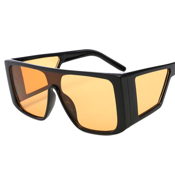 European And American New One-piece Sunglasses, Cross-border Foreign Trade Large-frame Sunglasses Integrated Sunglasses Fashionable Square Glasses_viptrois.com
