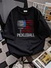 US Flag Pickleball Player Paddleball Lover Gift Unisex T-Shirt Homme Streetwear Designer Clothes Soft Summer Slightly Comfortable Versatile Casual_viptrois.com