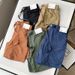 Men's Retro Workwear Cargo Shorts Casual Breathable Loose Fit Straight Leg Summer 4-5 Length_viptrois.com