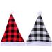 Christmas items Decorative props Festive dress hat gingham Christmas hat_viptrois.com