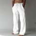 2023 New Men's Pants Linen Casual Solid Color Thin Linen Men's Pants_viptrois.com