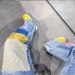 Smiley Bear Hayley Sticker Trend Loose Hip Hop Trousers Jeans Ins Loose Straight Men_viptrois.com