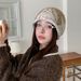 Women's Hats Winter Thin Jacquard Pile Hat All Match Large Head Circumference Pullover Cold Hat Light Luxury Knitted Wool Hat For Women_viptrois.com