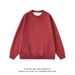 Suede Spring And Autumn New Sweater Men's American Retro Fashion Solid Color Crew Neck Long Sleeve Top Men's Youth Bottom Shirt_viptrois.com