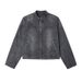 2026 Environmentally Friendly Fabric High Street Trendy Brand Washed Old And Damaged Denim Jacket Men's Spring And Autumn New Niche Turtleneck Design_viptrois.com