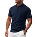 Men's Clothing Hot Selling Summer Polo Shirt Men's T Shirt Solid Color Loose Casual Large Size Business Short Sleeve_viptrois.com