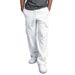 Men's Workwear Sweatpants American Style Terry Fleece Drawstring Elastic Waist Straight Leg Sportswear Long Pants_viptrois.com