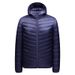 Men’s Lightweight Hooded Down Jacket – Korean Style Slim Fit Puffer Coat | 50g White Duck Feather | Wrinkle-Resistant | Extended Sizes_viptrois.com