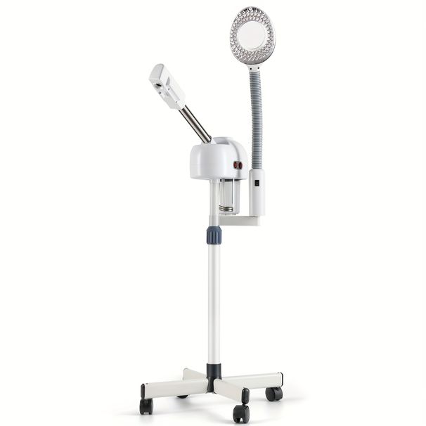 Facial Steamer & 5X Magnifying Lamp Professional Aromatherapy Humidifier For Salon Adjustable Height, With Wheels Sleek_viptrois.com