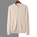 Pure 2024 Autumn Winter New Men's Cardigan Half Turtleneck Zipper Mink Coat Business Knitted Sweater Wholesale_viptrois.com