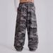 Men's Clothing Street Retro Camouflage Print Edge Loose Straight Casual Trousers Sweatpants_viptrois.com
