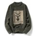 Pure Winter New Elk Fleece-Lined Thickened Sweater Men's Half Turtleneck Warm Knitted Casual Fashion Korean Style Top_viptrois.com