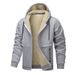 Autumn/Winter New Thickened Coat Cardigan Hooded European Size Lamb Fleece Casual Hoodie D09_viptrois.com