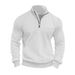 Men's Clothing American Retro Casual Stand Up Collar Zipper Pullover Loose Knitted Heavy Stitching Jacquard Autumn And Winter Long Sleeved Sweatshirt_viptrois.com