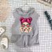 Children's Clothing 2025 New Girls Shorts Suit Hooded Two Piece Korean Style Fashion Cartoon Vest Trend_viptrois.com
