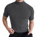 Men's Clothing Men's High Neck Long Sleeve T-Shirt – Winter Thermal Base Layer, 50% Acetate Milk Silk (S-XXXL)_viptrois.com