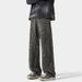 American High Street Leopard Print Jeans For Men, Spring And Autumn Style, Loose Straight Pants, Trendy Brand, Stylish_viptrois.com