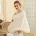 Bridal hair shawl plus size over white wedding dress shawl wedding accessories Winter_viptrois.com
