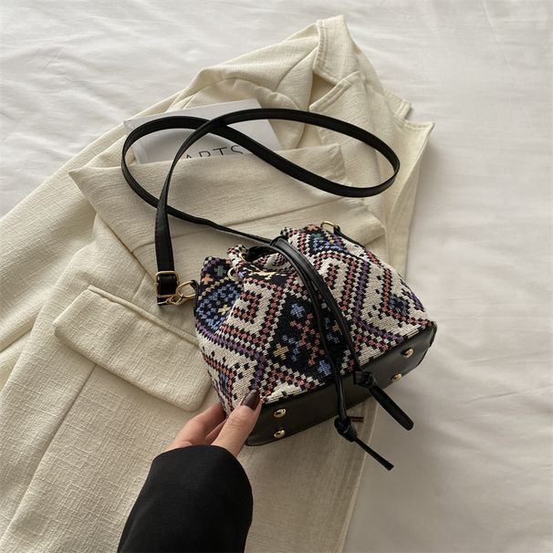 Women's Shoulder Bags Ethnic-style Handbag For Women, Fashionable Retro Hand-carried Bucket Bag, Personalized Casual Pocket For Going Out_viptrois.com