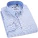 Men's Slim-Fit Oxford Striped Shirt – Wrinkle-Resistant, Breathable & Stylish Casual Wear_viptrois.com