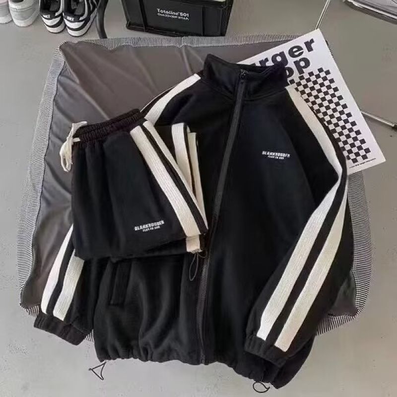 Men's Casual Sportswear Set - Trendy Two-Piece Outfit For Teens & Adults - Comfortable Polyester Blend - Long Sleeve Hoodie & Joggers_viptrois.com