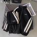Men's Casual Sportswear Set - Trendy Two-Piece Outfit For Teens & Adults - Comfortable Polyester Blend - Long Sleeve Hoodie & Joggers_viptrois.com