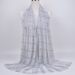 Muslim Headscarf Sequin Lace Scarf Muslim Bun Head Solid Color Scarf Dual Purpose Scarf Woman Silver Striped Sequins On The Slide_viptrois.com