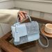 Trendy Geometric Shoulder Bag For Women - Minimalist PU Crossbody Purse With Magnetic Closure, Compact Everyday Handbag For Work & Outings_viptrois.com