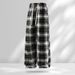 Men's Winter Fleece-Lined Pants – Cozy Sherpa Lined Plaid Trousers With Elastic Waist, Loose Fit & Thermal Insulation For Cold Weather Casual Wear_viptrois.com