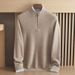 Autumn Winter New 100 Pure Cashmere Men's Thick Sweater With Loose And Slimming Top Ide, Casual Half Zipper_viptrois.com