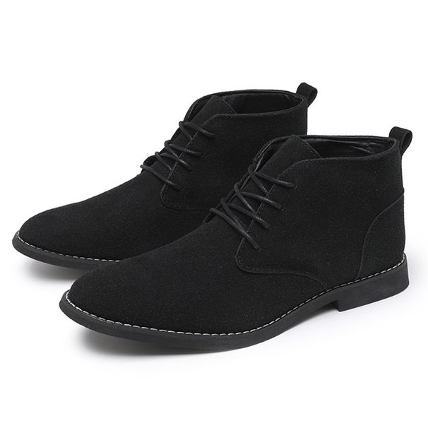 Men's Classic Pointed Toe Ankle Boots - Genuine PU Leather Low-Cut Martin Boots For Men (Size 39-46) - Stylish & Durable For Winter_viptrois.com