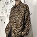 Leopard Print Long-sleeve Stylish Cool Spring And Autumn High Street Hong Kong Style Shirt, Versatile Men's Clothing,_viptrois.com